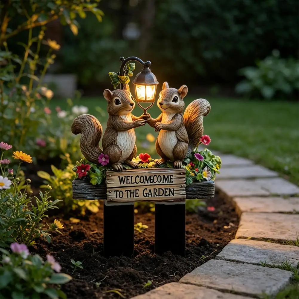 Two Squirrels Decorative Garden Stake, Welcome to The Garden Acrylic Yard Art, Street Lamp Squirrel Welcome Sign for Outdoor Yar
Two Squirrels Decorative Garden Stake, Welcome to The Garden Acrylic Yard Art, Street Lamp Squirrel Welcome Sign for Outdoor Yar