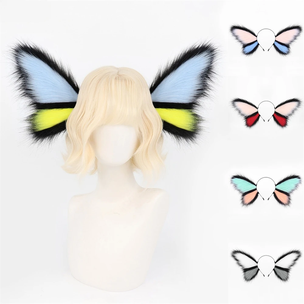 Plush Butterfly Hairband Fairy Elf Ears Headdress KC Hair Accessories Multi-color Exaggerated Animal Ears Headband Cosplay Props
Plush Butterfly Hairband Fairy Elf Ears Headdress KC Hair Accessories Multi-color Exaggerated Animal Ears Headband Cosplay Props