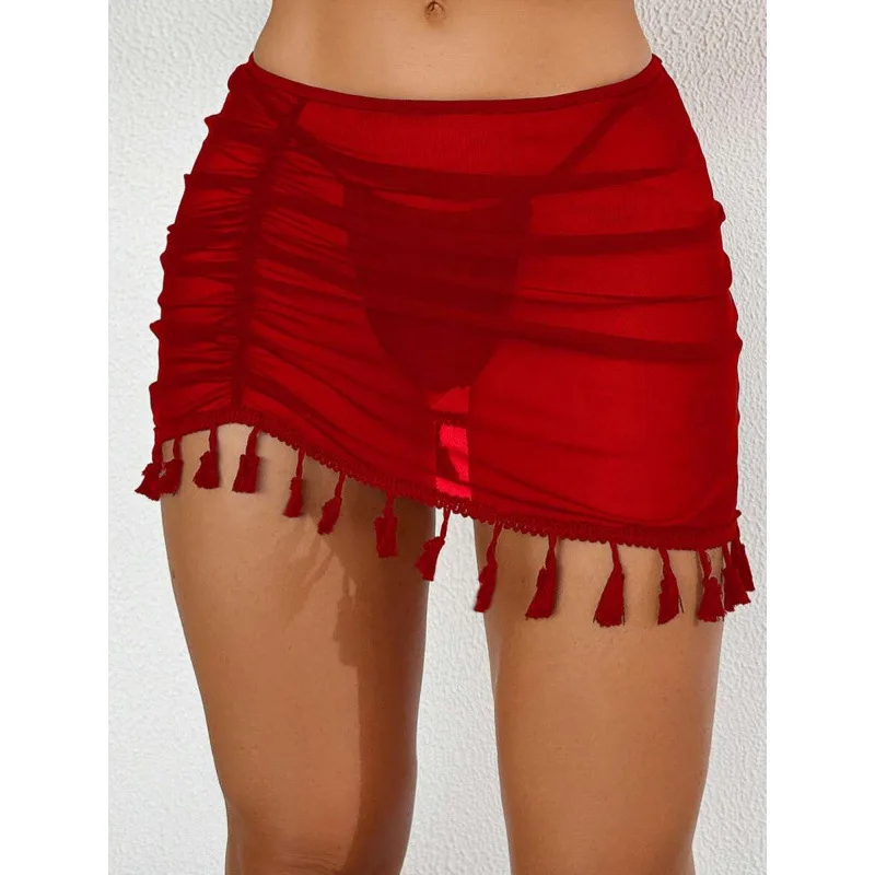 Split Mesh Beach Dress Asymmetrical Lace Skirt Cross-Border Summer Fashion Women's Midi Skirt Half-length A-Line Skirt
Split Mesh Beach Dress Asymmetrical Lace Skirt Cross-Border Summer Fashion Women's Midi Skirt Half-length A-Line Skirt