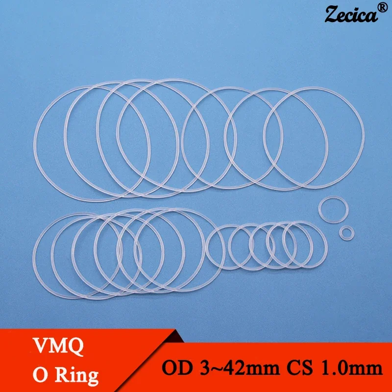 50/100pcs Food Grade Silicone O Ring Gasket CS 1mm OD 3 ~ 42mm Waterproof Washer Rubber Insulate O Shape White VMQ O Ring
50/100pcs Food Grade Silicone O Ring Gasket CS 1mm OD 3 ~ 42mm Waterproof Washer Rubber Insulate O Shape White VMQ O Ring