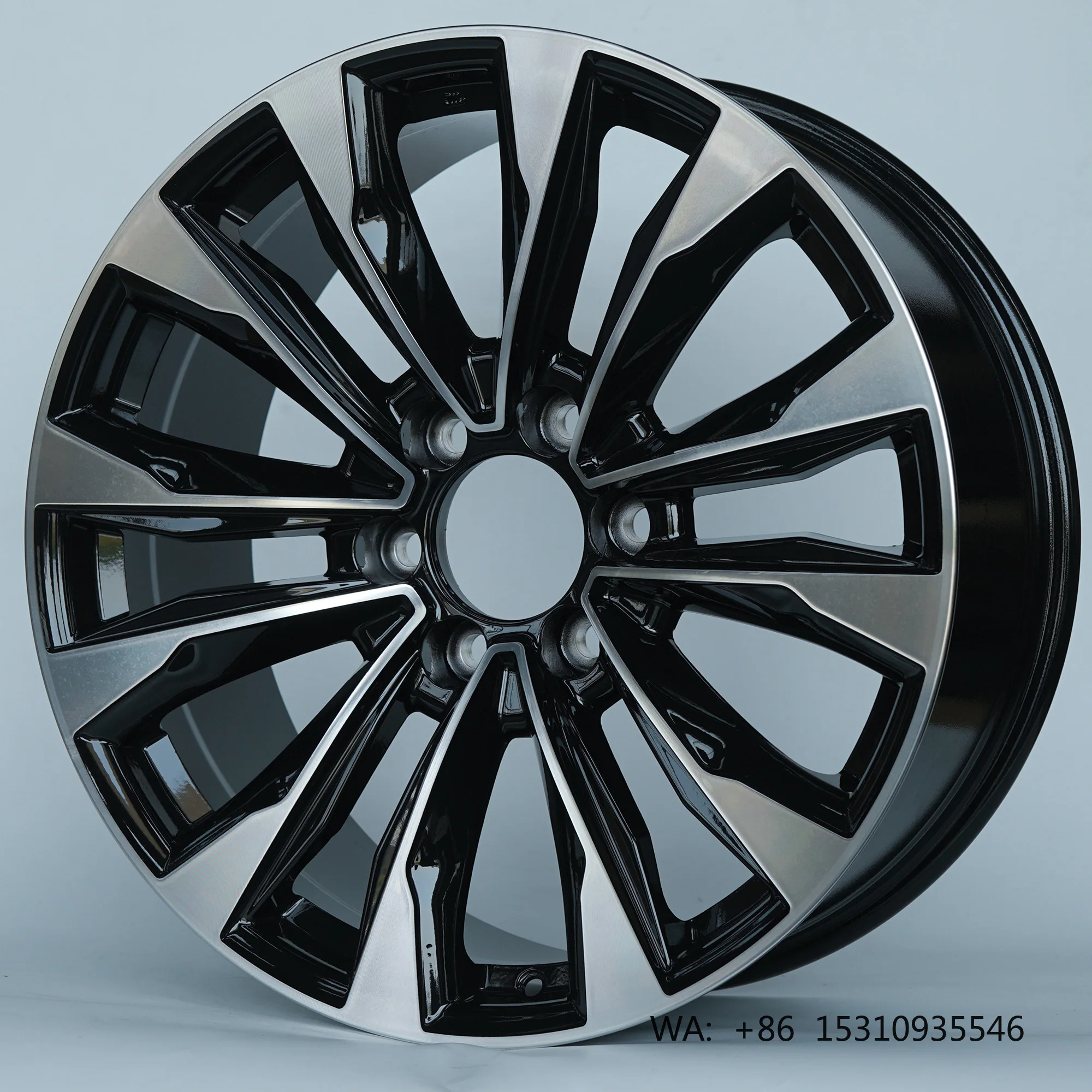 20 inch 8.5J multi spoke alloy rim 25mm ET black high performance sedan OEM replacement wheel
20 inch 8.5J multi spoke alloy rim 25mm ET black high performance sedan OEM replacement wheel