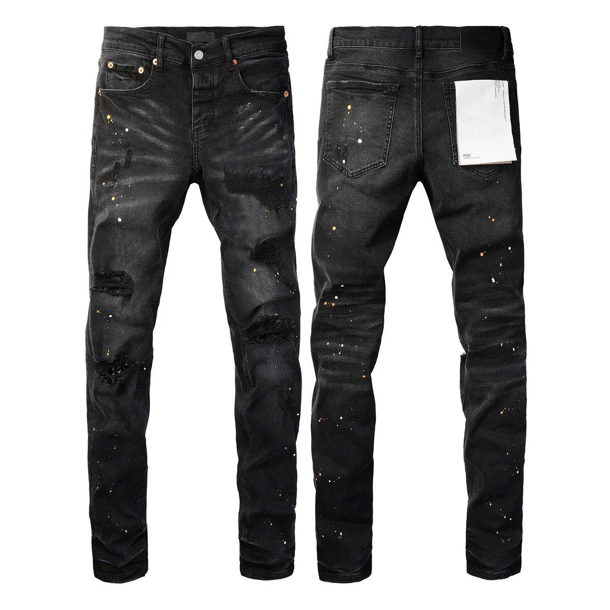 New Luxury High quality Jeans Men High Street Black Paint Dot Knife Cut Hole Repair Low Rise Skinny Denim Pants
New Luxury High quality Jeans Men High Street Black Paint Dot Knife Cut Hole Repair Low Rise Skinny Denim Pants