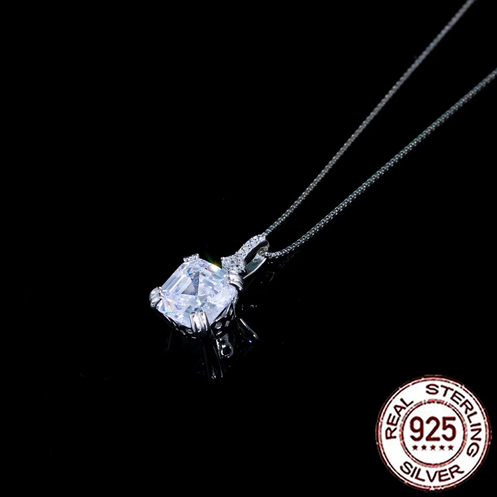 QooLady Pure 925 Sterling Silver Geometric Cubic Zirconia Big Square Pendant Necklace for Women Evening Party Fine Jewelry SD034
QooLady Pure 925 Sterling Silver Geometric Cubic Zirconia Big Square Pendant Necklace for Women Evening Party Fine Jewelry SD034