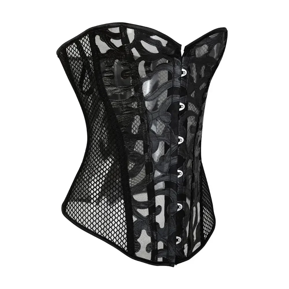 Corsets Women Sexy Breathable Corset Gothic Mesh Bustiers See Through Corsage Lace Up Corselet Valentine Costumes Party Outfits
Corsets Women Sexy Breathable Corset Gothic Mesh Bustiers See Through Corsage Lace Up Corselet Valentine Costumes Party Outfits