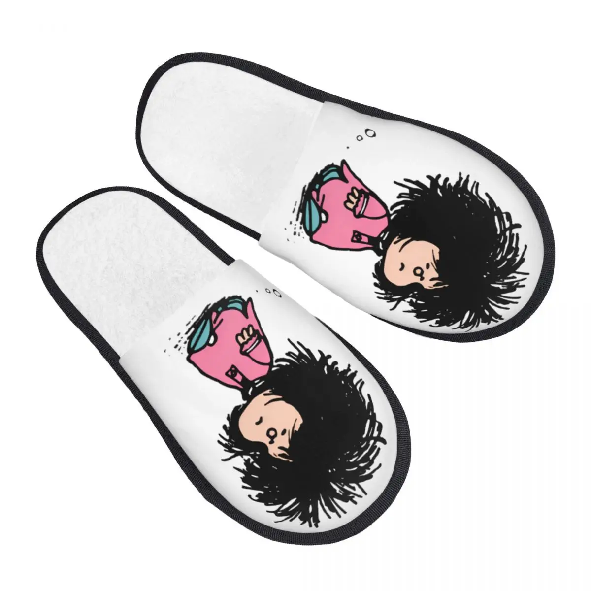Humor Manga Mafalda Guest Slippers for Hotel Women Custom Print Quino Argentina Cartoon House Slipper
Humor Manga Mafalda Guest Slippers for Hotel Women Custom Print Quino Argentina Cartoon House Slipper