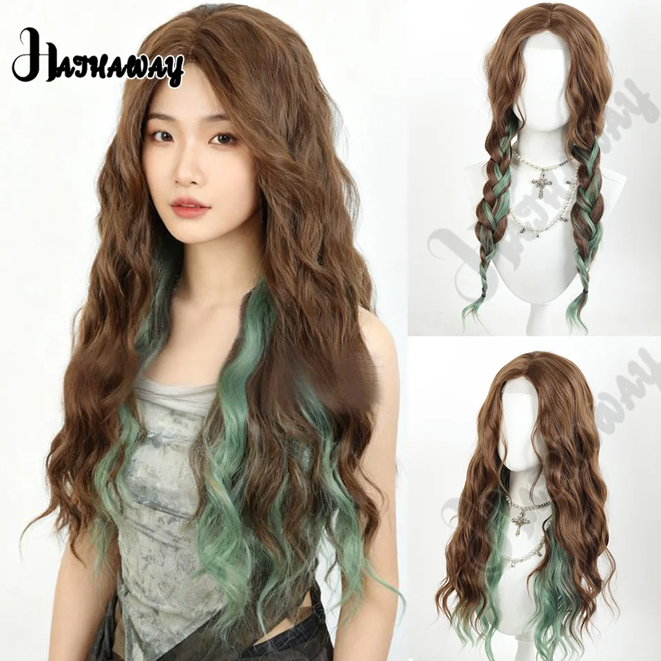 Волнистые синтетические парики Темно-коричневые с светло-зелеными акцентами Волнистые с длинными вечерние парики в стиле Лолиты для женщин Натуральные термостойкие
Волнистые синтетические парики Темно-коричневые с светло-зелеными акцентами Волнистые с длинными вечерние парики в стиле Лолиты для женщин Натуральные термостойкие