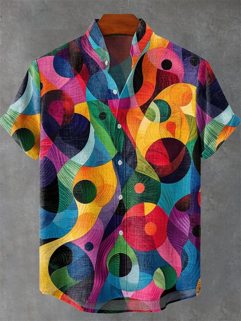 Vintage Men's Shirt Comfortable Short Sleeve Fashion 3D Crane Printed Art Pattern, Button Top, Summer Top
Vintage Men's Shirt Comfortable Short Sleeve Fashion 3D Crane Printed Art Pattern, Button Top, Summer Top