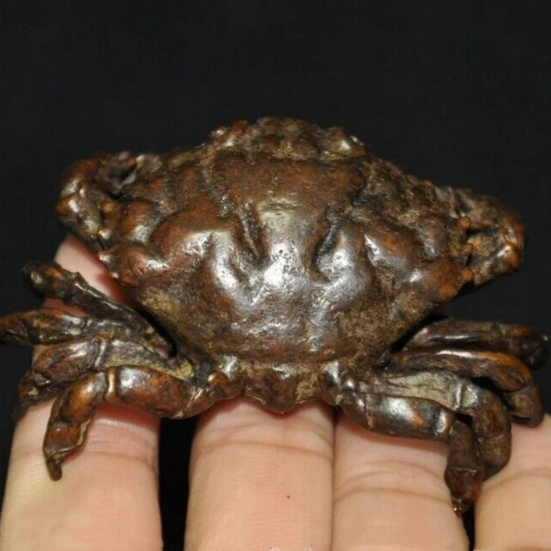 2.4" Chinese bronze Feng Shui animal Lucky lucky Crab statue
2.4" Chinese bronze Feng Shui animal Lucky lucky Crab statue