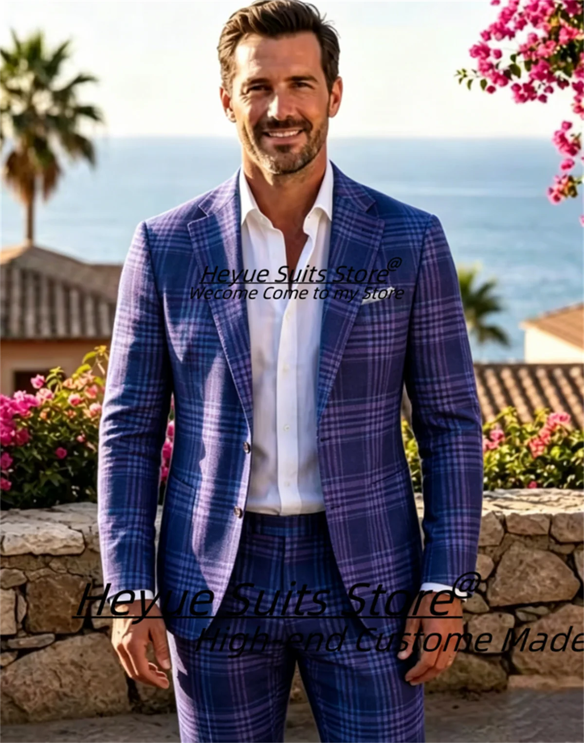 Customized Formal Plaid Men Suits Slim Fit Notched Lapel Groom Wedding Tuxedos Male Prom Blazers 2 Pieces Sets Prom Ropa Hombre
Customized Formal Plaid Men Suits Slim Fit Notched Lapel Groom Wedding Tuxedos Male Prom Blazers 2 Pieces Sets Prom Ropa Hombre