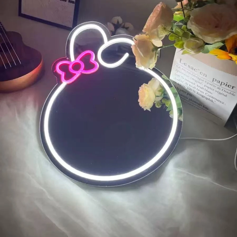 Светодиодное зеркало для макияжа, милый кролик, неоновая вывеска, туалетное зеркало для спальни, студийный салон, домашний декор, подарок на день рождения, USB, неоновый свет с регулируемой яркостью
Светодиодное зеркало для макияжа, милый кролик, неоновая вывеска, туалетное зеркало для спальни, студийный салон, домашний декор, подарок на день рождения, USB, неоновый свет с регулируемой яркостью