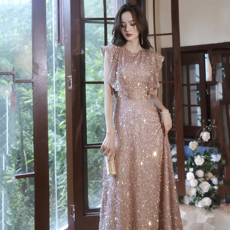 Champagne Color Evening Dr Women's Host Ball Gown Ele 2025 New Year Conference Light Luxury Small ence High End
Champagne Color Evening Dr Women's Host Ball Gown Ele 2025 New Year Conference Light Luxury Small ence High End