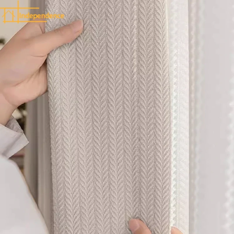 Customized New Wheat Ear Jacquard Thickened Cotton Linen Milk Tea Curtains for Living Room Bedroom French Window Balcony
Customized New Wheat Ear Jacquard Thickened Cotton Linen Milk Tea Curtains for Living Room Bedroom French Window Balcony