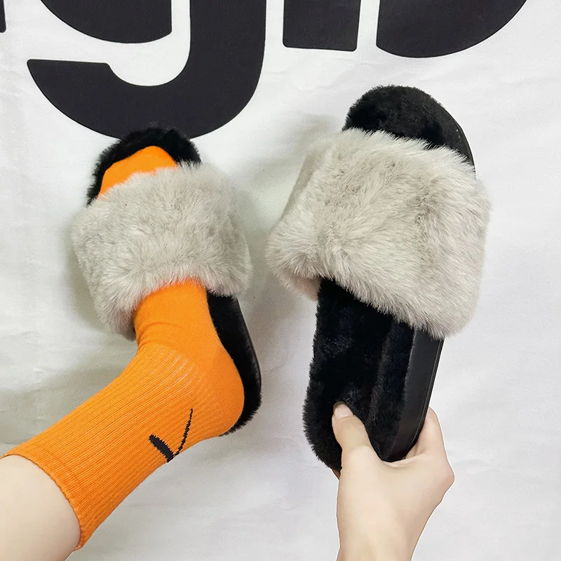 Women Open Toe Plush Cotton Slippers Fluffy Fuzzy Slides Thick Platform Non Slip Warm Indoor House Shoes
Women Open Toe Plush Cotton Slippers Fluffy Fuzzy Slides Thick Platform Non Slip Warm Indoor House Shoes
