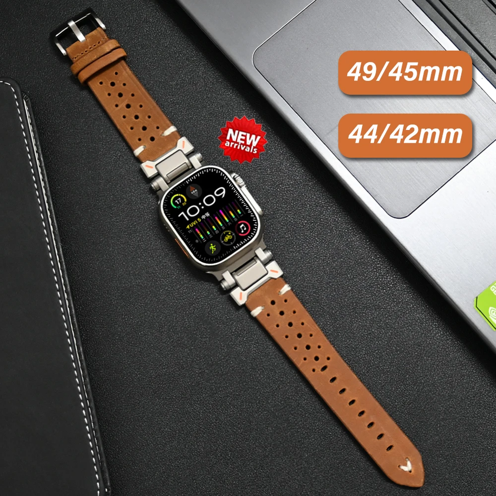 Ремешок из натуральной кожи для Apple Watch Series 9 8 7 6 5 4 Se 3, роскошный браслет для Iwatch Ultra 2 49 мм 44 мм 42 мм 45 мм
Ремешок из натуральной кожи для Apple Watch Series 9 8 7 6 5 4 Se 3, роскошный браслет для Iwatch Ultra 2 49 мм 44 мм 42 мм 45 мм