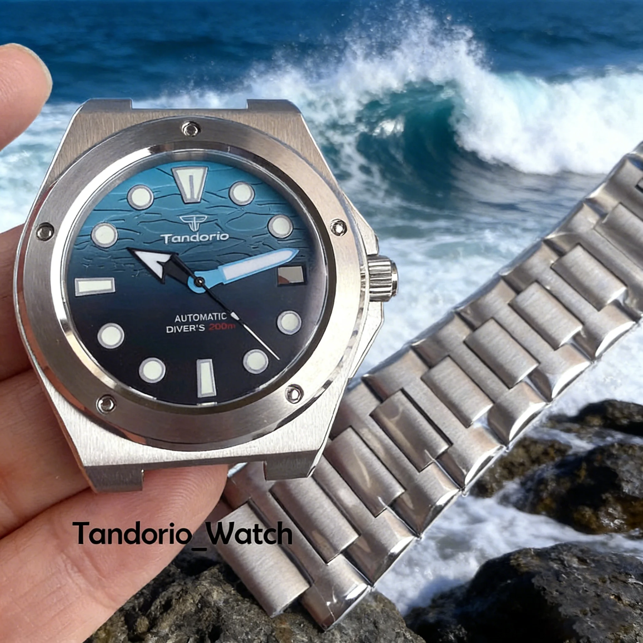 Tandorio Sapphire Crystal Glass NH35A Watch Case Fashion 40mm Engineer Style watch case Auto Mechanical Watch Parts Luminous
Tandorio Sapphire Crystal Glass NH35A Watch Case Fashion 40mm Engineer Style watch case Auto Mechanical Watch Parts Luminous