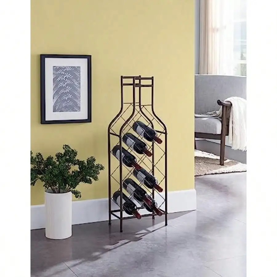 12 Bottles Freestanding Floor Metal Wine Rack Wine Bottle Holders Stands For Home With Bottle Shape Bar Stand For Liquor Pewter
12 Bottles Freestanding Floor Metal Wine Rack Wine Bottle Holders Stands For Home With Bottle Shape Bar Stand For Liquor Pewter