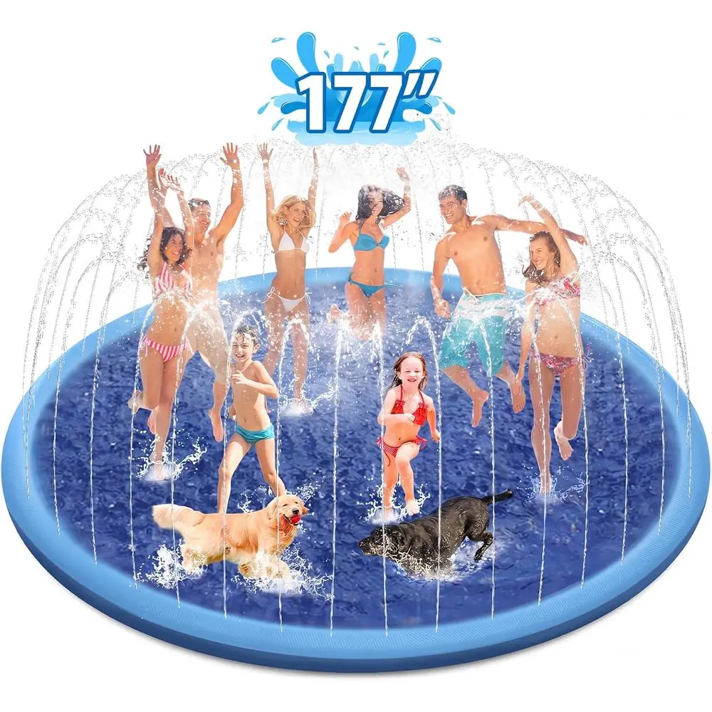 Large 177 Anti-Slip Splash Pad, Ideal for Kids and Dogs, Outdoor Summer Water Fun, Blue
Large 177 Anti-Slip Splash Pad, Ideal for Kids and Dogs, Outdoor Summer Water Fun, Blue