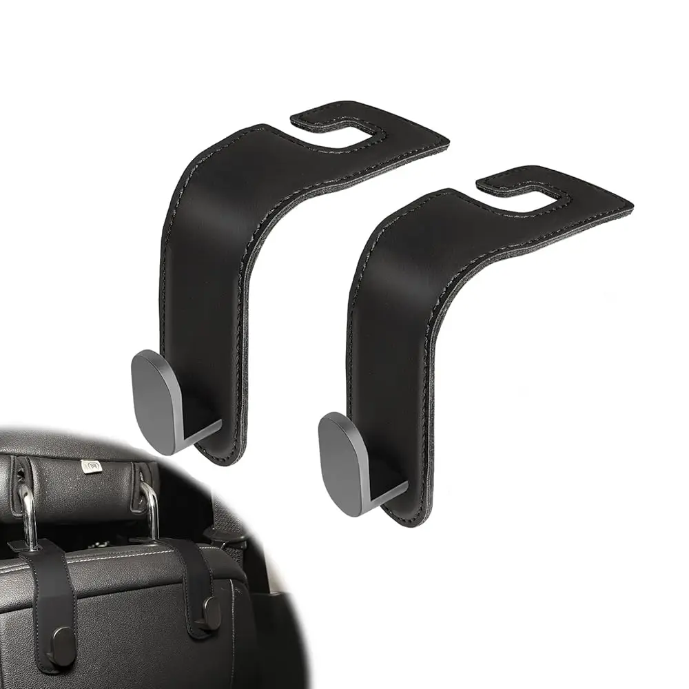 Car Headrest Hook, 2 Pack Car Seat Hooks, PU Leather & Stainless Steel Car Seat Organizer for Purses & Bags, Supports Up to 4
Car Headrest Hook, 2 Pack Car Seat Hooks, PU Leather & Stainless Steel Car Seat Organizer for Purses & Bags, Supports Up to 4