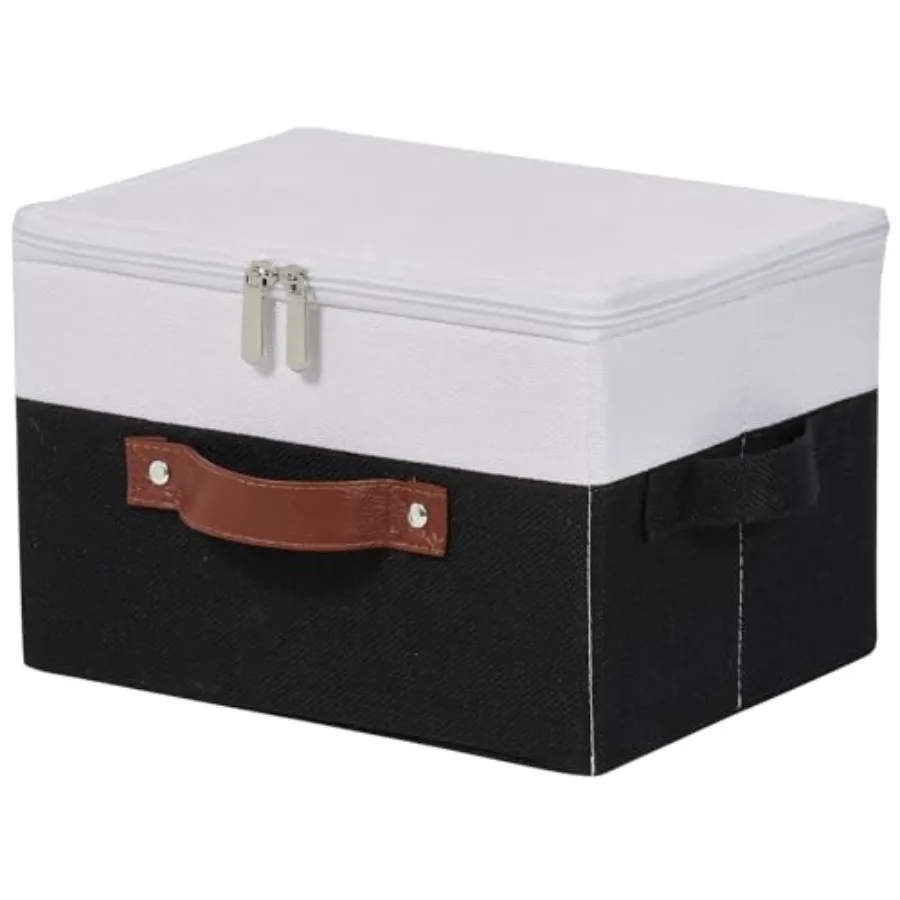Storage Boxes with Zipper Lid Cotton Fabric Lidded Storage Bins Baskets Foldable Washable Closet Shelf Clothes Organizer Contai
Storage Boxes with Zipper Lid Cotton Fabric Lidded Storage Bins Baskets Foldable Washable Closet Shelf Clothes Organizer Contai