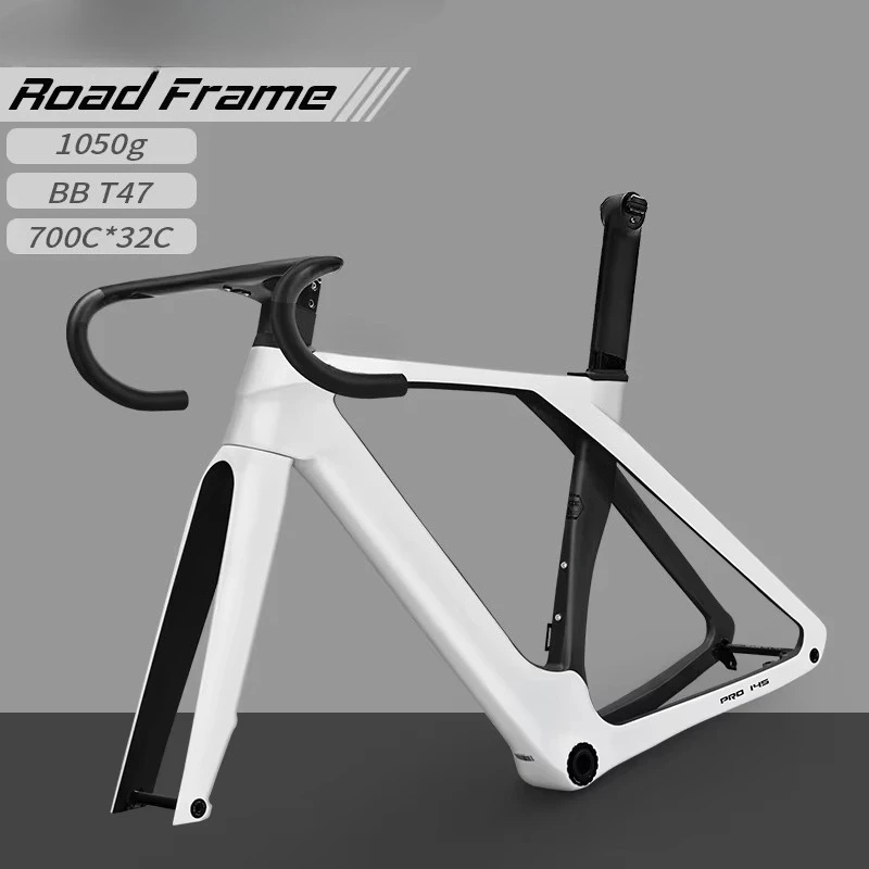 PRO-145 Aero Carbon Road Frame 2025 Internal Cable Routing Di2 T47 Disc Brake Light Carbon Fiber Race Road Bicycle Frameset
PRO-145 Aero Carbon Road Frame 2025 Internal Cable Routing Di2 T47 Disc Brake Light Carbon Fiber Race Road Bicycle Frameset