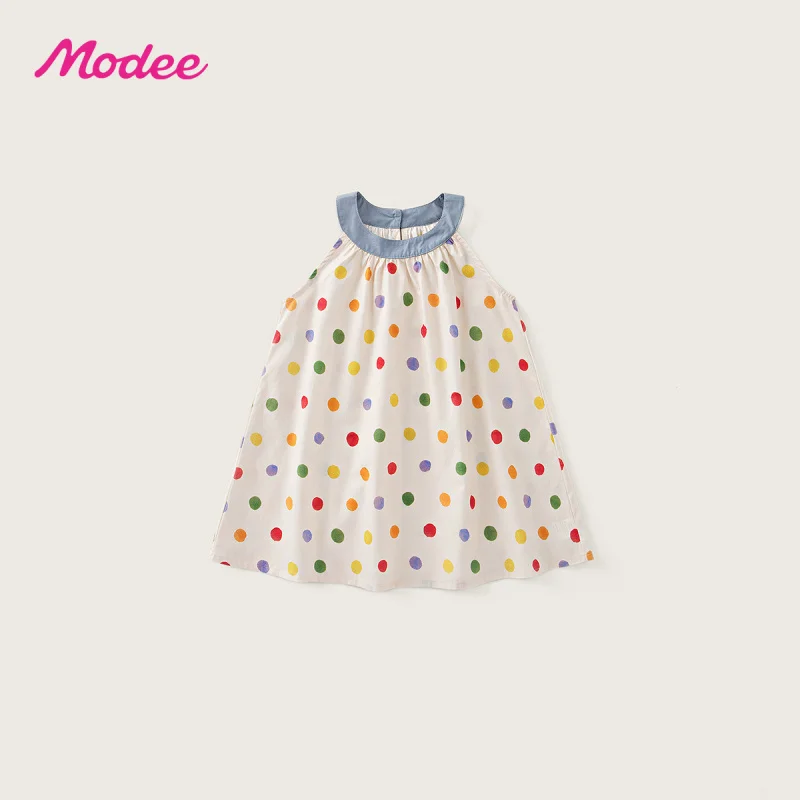 Mo Di Girls' Halter Neck Sleeveless Tank Dress2026New Summer Dress for Baby Girls in Sweet Style with Colorful Polka Dots
Mo Di Girls' Halter Neck Sleeveless Tank Dress2026New Summer Dress for Baby Girls in Sweet Style with Colorful Polka Dots