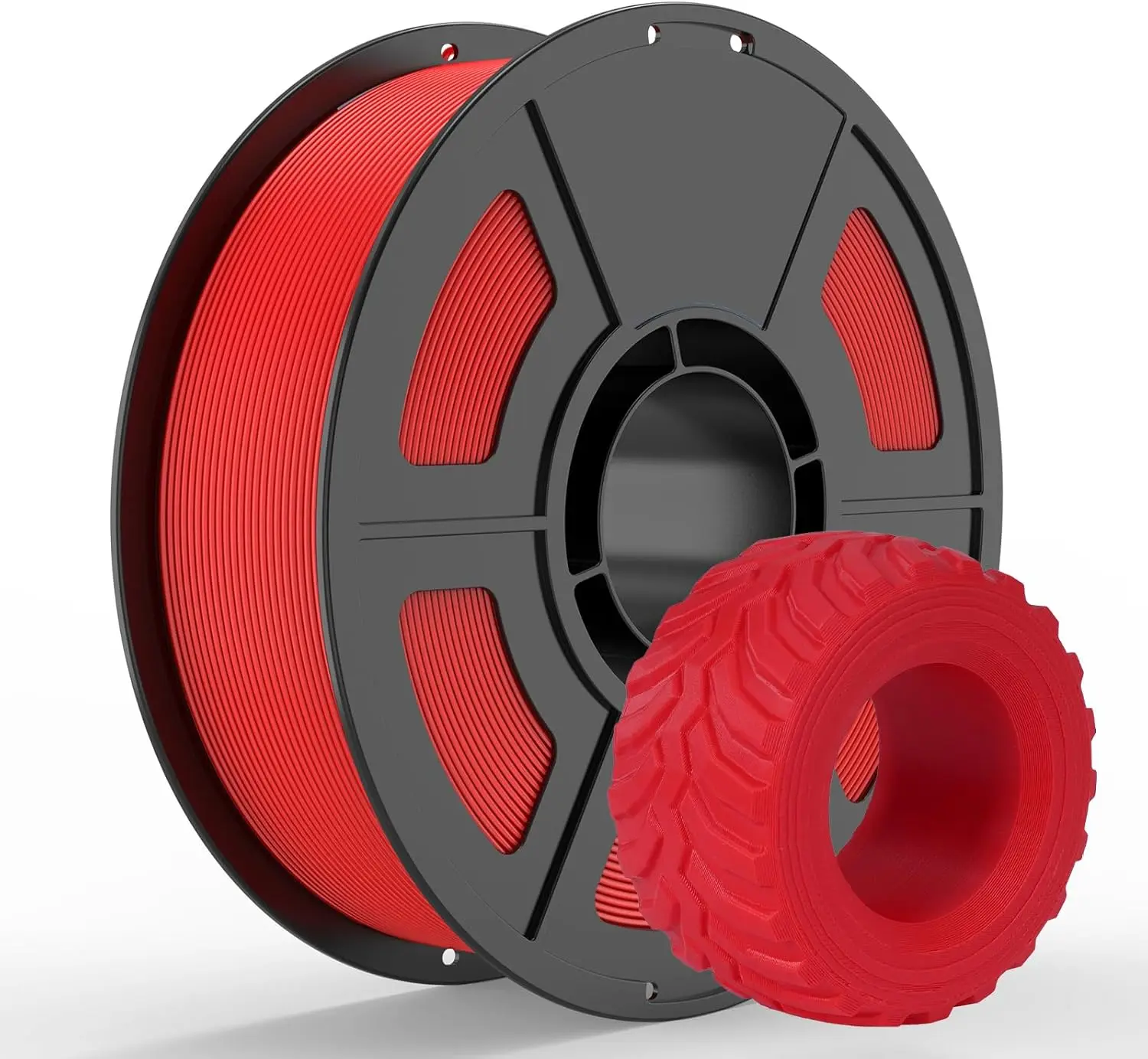 TPU Filament 1.75mm red 250G, Flexible 3D Printer Filament with Shore Hardness 95A, Strong Elasticity, Abrasion Resistance
TPU Filament 1.75mm red 250G, Flexible 3D Printer Filament with Shore Hardness 95A, Strong Elasticity, Abrasion Resistance
