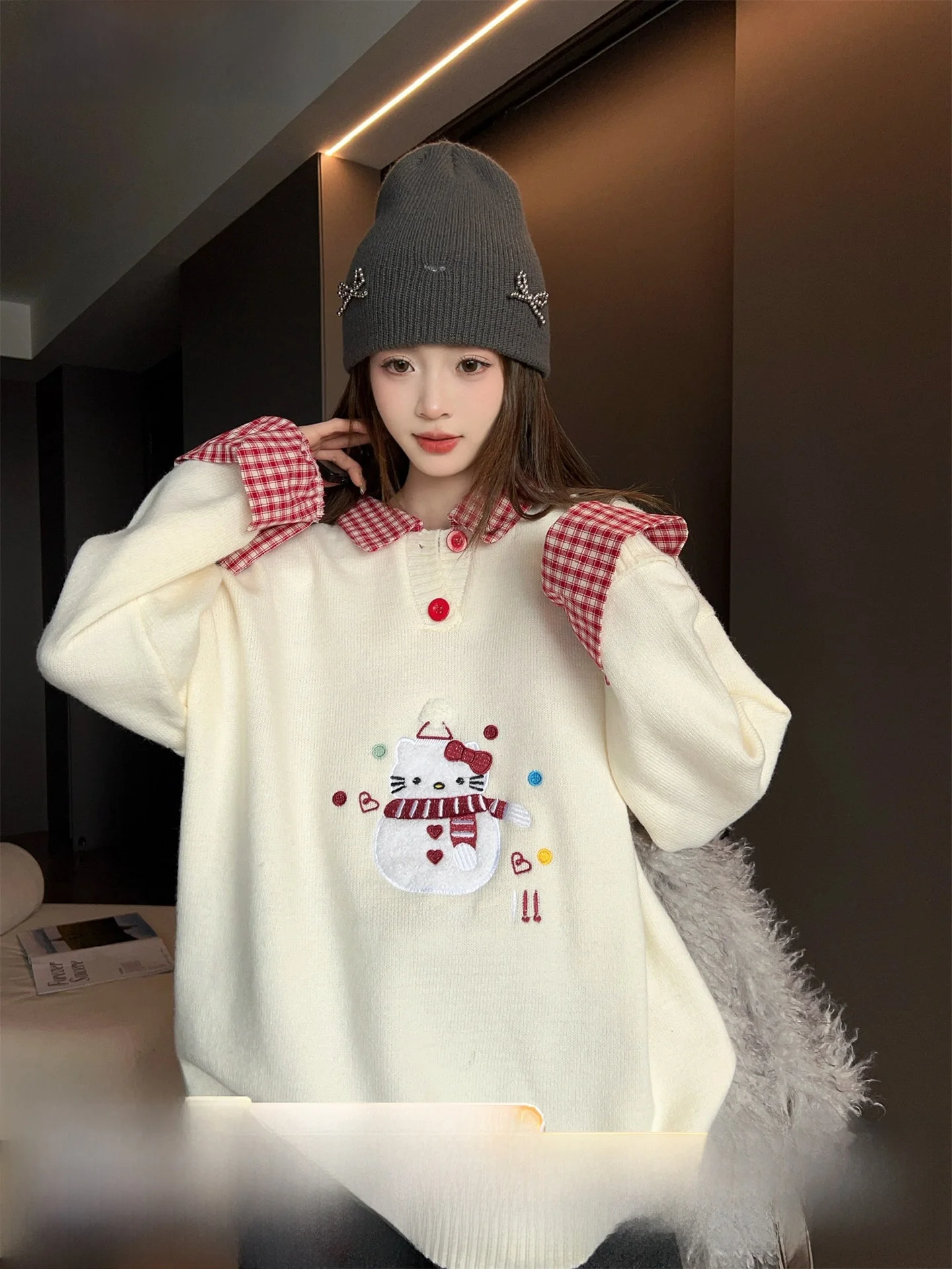 Ретро-свитер с воротником-стойкой для женщин, свободный крой, осень-зима, новинка, повседневный, в стиле кэжуал, универсальный, больших размеров, стройнящий, женский трикотажный топ
Ретро-свитер с воротником-стойкой для женщин, свободный крой, осень-зима, новинка, повседневный, в стиле кэжуал, универсальный, больших размеров, стройнящий, женский трикотажный топ