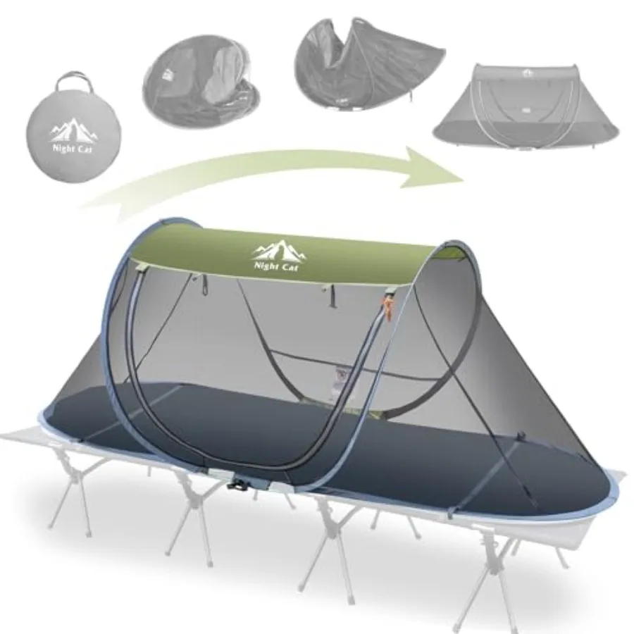 Pop-up Mosquito Tent: 1 Person Camping Tent with Bug Screen Net Adults Fits for Camping Cot Excluded
Pop-up Mosquito Tent: 1 Person Camping Tent with Bug Screen Net Adults Fits for Camping Cot Excluded