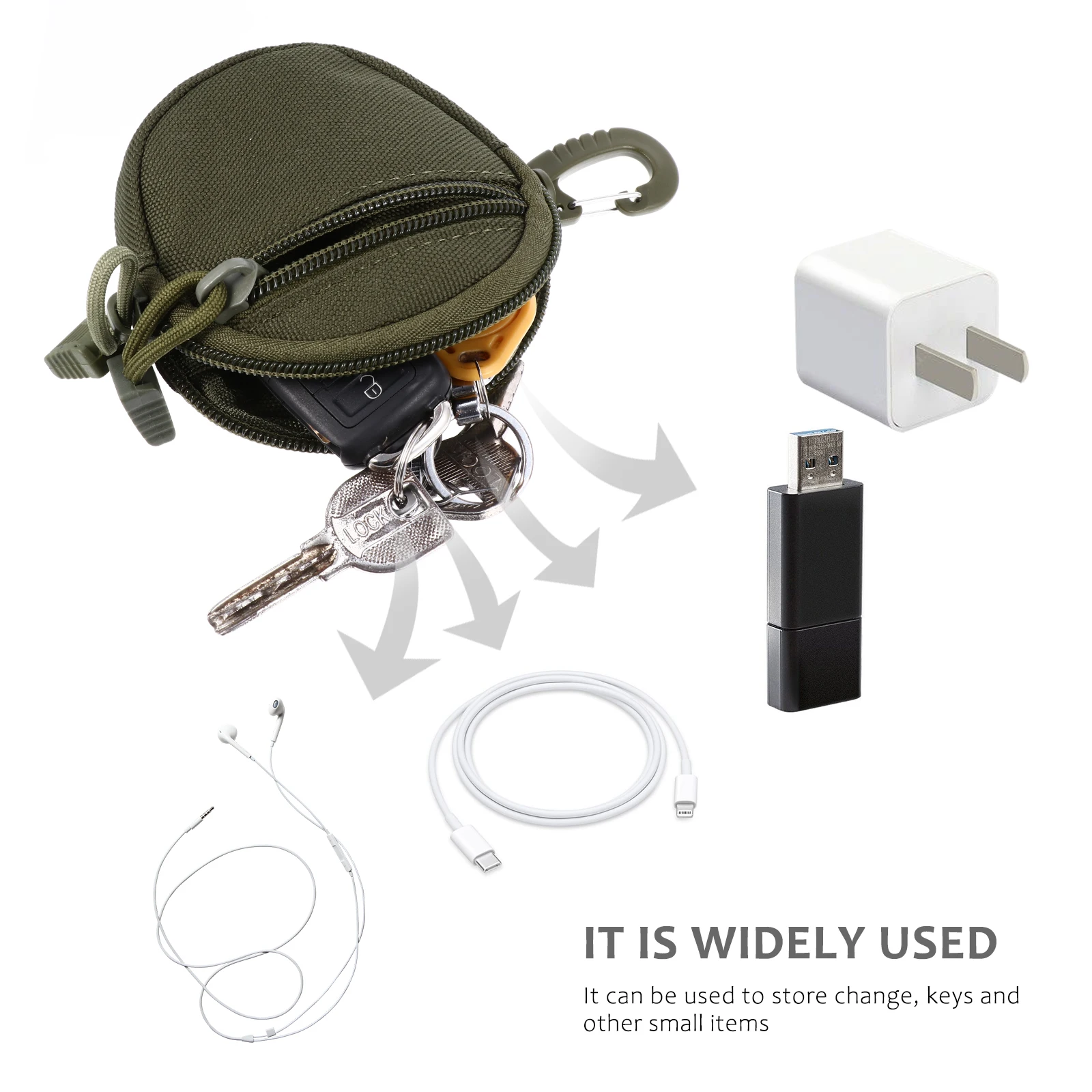 Waterproof Pack Key Coin Purse Keychain Convenient Holder Bag Pouches for Outdoor Polyester Man
Waterproof Pack Key Coin Purse Keychain Convenient Holder Bag Pouches for Outdoor Polyester Man