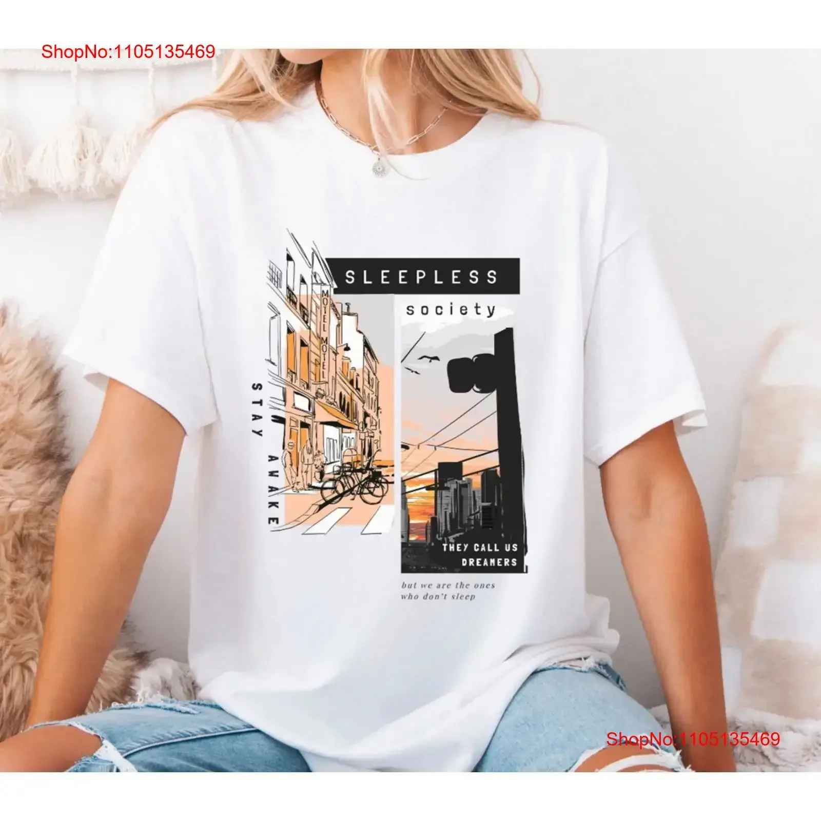 Sleepless Society T Shirt Dreamers Quote Urban Nightlife vintage Washed Casual Breathable Versatile Top For Everyday Wear
Sleepless Society T Shirt Dreamers Quote Urban Nightlife vintage Washed Casual Breathable Versatile Top For Everyday Wear