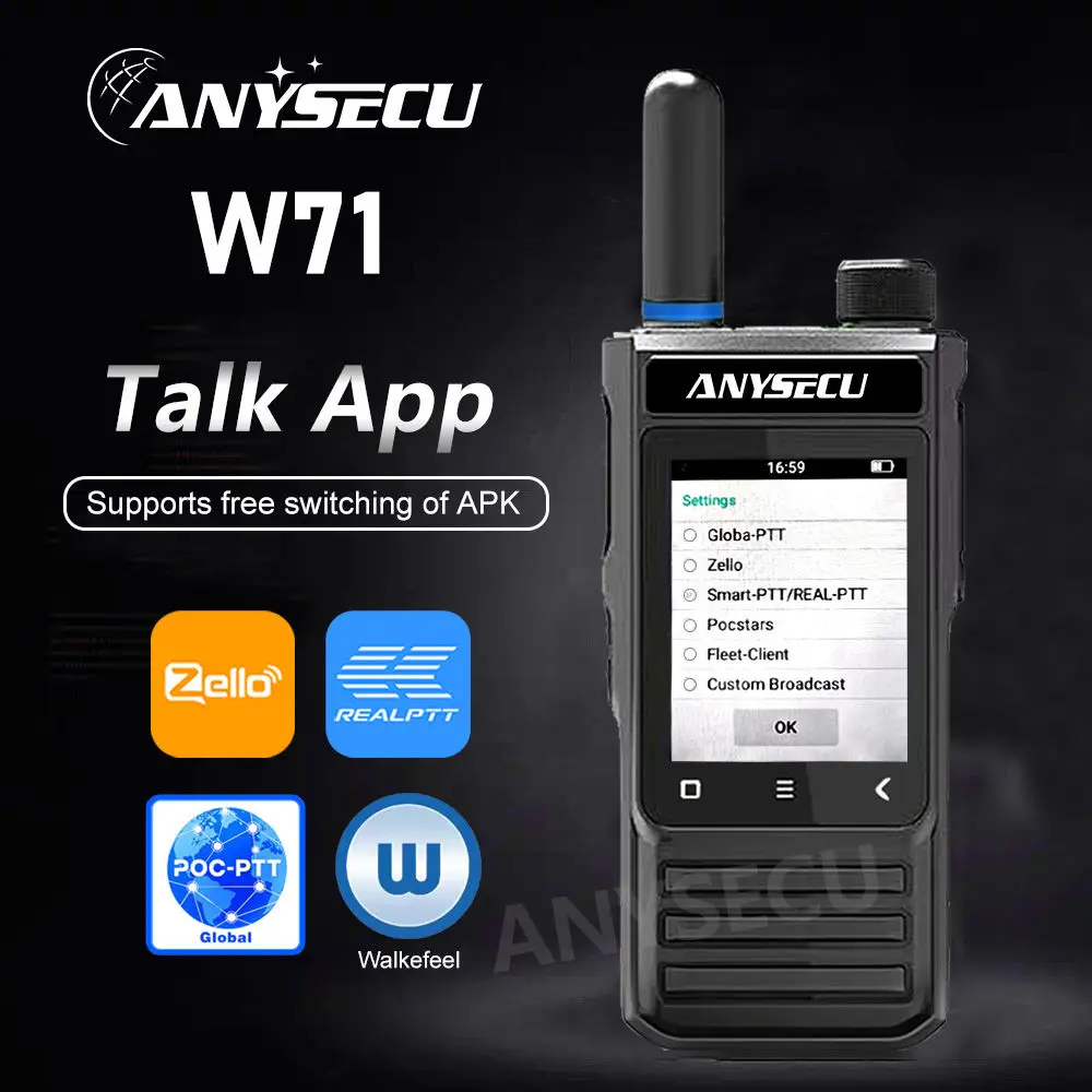 ANYSCUE W71 4G Walkie Talkie Android High Definition Sound 8.1 Touchscreen 2.4" Wifi BT4.2 GPS IP67 ZELLO/REAL-PTT /POC GLOBAL
ANYSCUE W71 4G Walkie Talkie Android High Definition Sound 8.1 Touchscreen 2.4" Wifi BT4.2 GPS IP67 ZELLO/REAL-PTT /POC GLOBAL