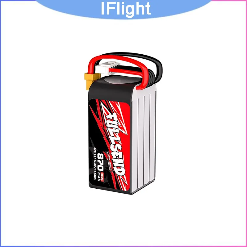 iFlight Fullsend 4S 850mAh 150C LiPo Battery, XT30U-F Anti-Spark Connector for FPV Racing Drone Quadcopter Parts
iFlight Fullsend 4S 850mAh 150C LiPo Battery, XT30U-F Anti-Spark Connector for FPV Racing Drone Quadcopter Parts
