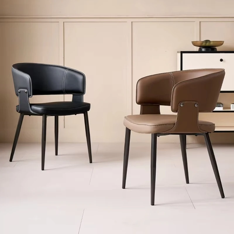 #High-End Silicone Leather Dining Chair Light Luxury Household Curved Backrest Chair Hotel
#High-End Silicone Leather Dining Chair Light Luxury Household Curved Backrest Chair Hotel