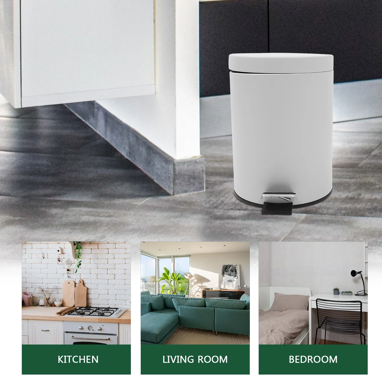 5L Foot Pedal Flip-Top Trash Close Silent Operation Garbage Bin for Kitchen Bedroom Office Waste Basket
5L Foot Pedal Flip-Top Trash Close Silent Operation Garbage Bin for Kitchen Bedroom Office Waste Basket