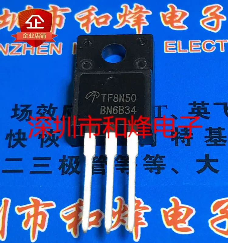 20 шт./лот TF8N50 AOTF8N50 TO-220F 500 В 8 А
20 шт./лот TF8N50 AOTF8N50 TO-220F 500 В 8 А