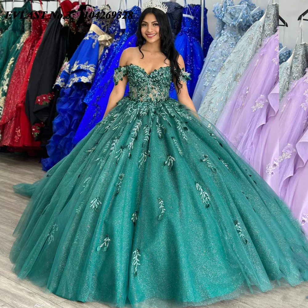 EVLAST Customized Glitter Emerald Green Quinceanera Dress Ball Gown Applique Beading Corset Sweet 16 Vestido De 15 Anos E3Q329
EVLAST Customized Glitter Emerald Green Quinceanera Dress Ball Gown Applique Beading Corset Sweet 16 Vestido De 15 Anos E3Q329