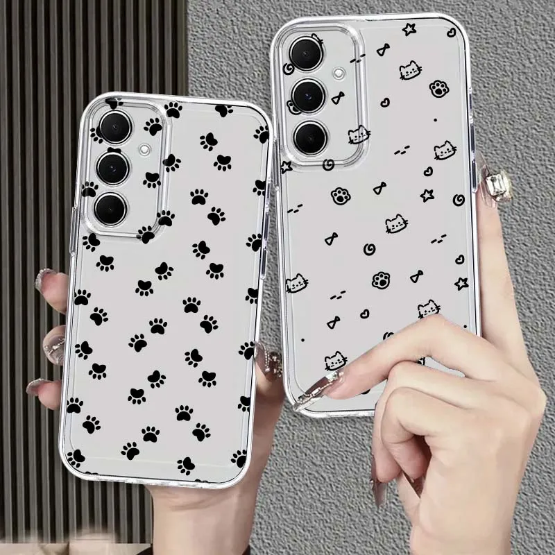 Black cat footprint design For Samsung Galaxy S26 S25 S24 S23 S22 S21 S20 S10 Lite FE Edge TPU 5G Transparent Phone Case
Black cat footprint design For Samsung Galaxy S26 S25 S24 S23 S22 S21 S20 S10 Lite FE Edge TPU 5G Transparent Phone Case