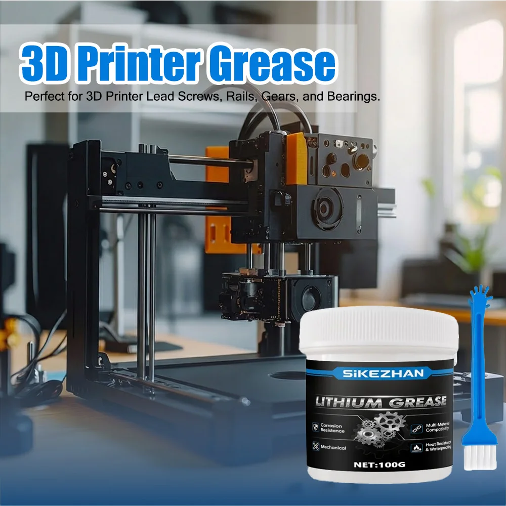 100G 3D Printer Lithium Grease for Lead Screw Linear Rail Motion Slide High Temperature Bearing Lubricant Lube SIKEZHAN
100G 3D Printer Lithium Grease for Lead Screw Linear Rail Motion Slide High Temperature Bearing Lubricant Lube SIKEZHAN