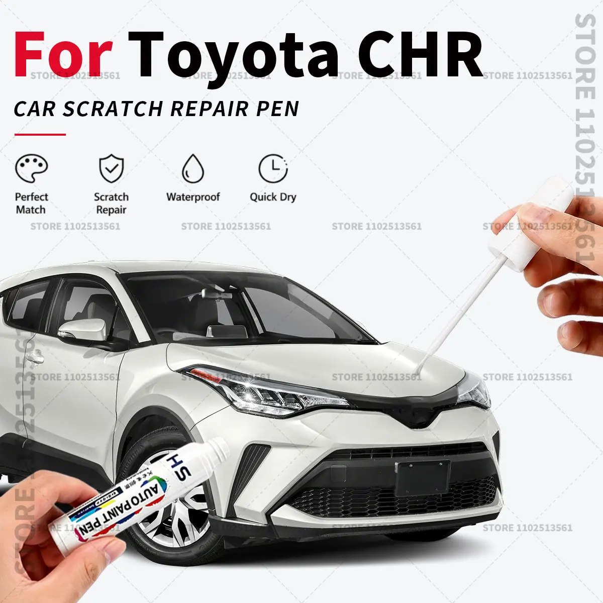 For TOYOTA CHR White Blue Black Professional Car Touch Up Paint Pen Scratch Repair Paint Brush for Automotive Paint Restoration
For TOYOTA CHR White Blue Black Professional Car Touch Up Paint Pen Scratch Repair Paint Brush for Automotive Paint Restoration