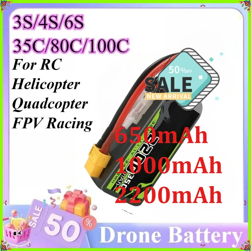 650mAh/1000mAh/2200mAh XT60 for RC Helicopter Quadcopter FPV Racing Drone Parts Lipo Batterys 3S/4S/6S 35C/80C/100C
650mAh/1000mAh/2200mAh XT60 for RC Helicopter Quadcopter FPV Racing Drone Parts Lipo Batterys 3S/4S/6S 35C/80C/100C