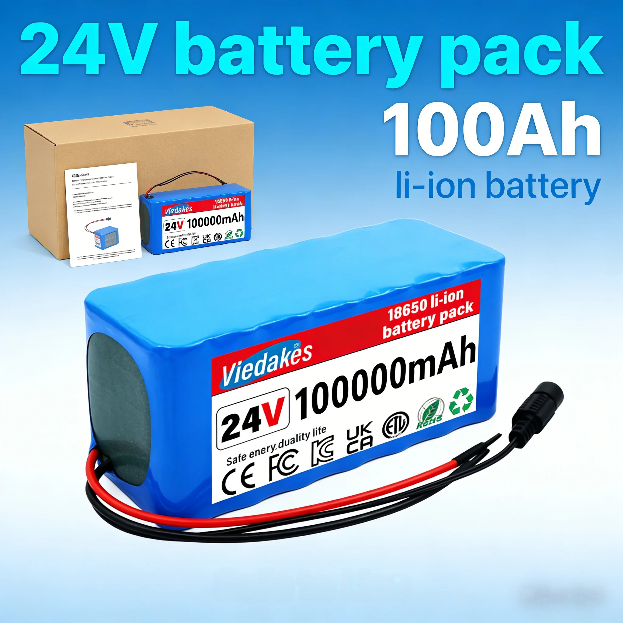 24V 100Ah 7S3P 21700 Li-ion Battery Pack 29.4V 100000mAh B icycle wheelchair Moped / Lithium Ion Battery Pack with 2A Charger
24V 100Ah 7S3P 21700 Li-ion Battery Pack 29.4V 100000mAh B icycle wheelchair Moped / Lithium Ion Battery Pack with 2A Charger