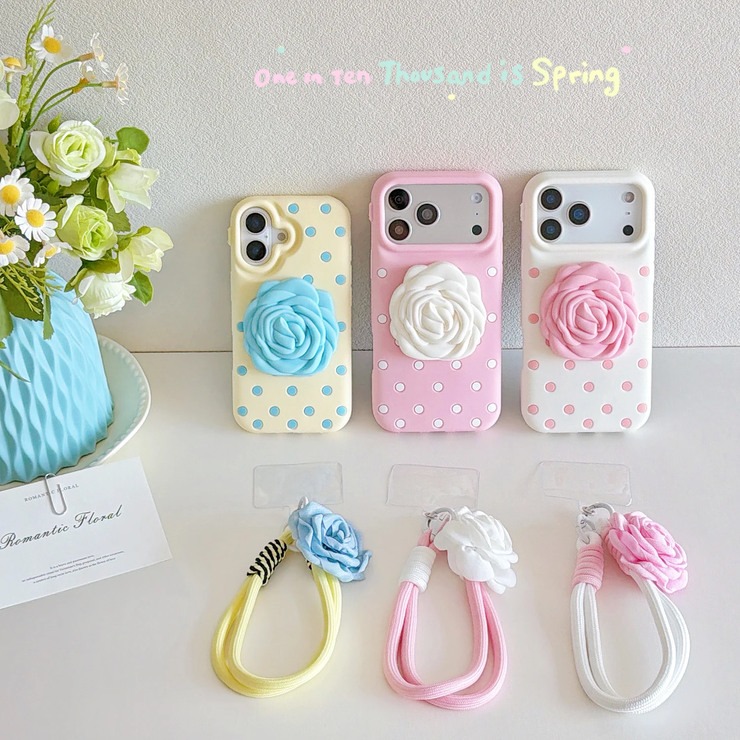 Elegant British Polka Dot 3D Rose Phone Case with Rose Grip For iPhone 13 14 15 16 17 Pro Max Soft Silicone Floral Phone Cover
Elegant British Polka Dot 3D Rose Phone Case with Rose Grip For iPhone 13 14 15 16 17 Pro Max Soft Silicone Floral Phone Cover