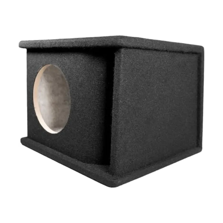 Car audio subwoofer enclosure for 8-inch horn ported applications, made of 5/8 MDF, black carpet finish, 1.1 cu ft vented desig
Car audio subwoofer enclosure for 8-inch horn ported applications, made of 5/8 MDF, black carpet finish, 1.1 cu ft vented desig