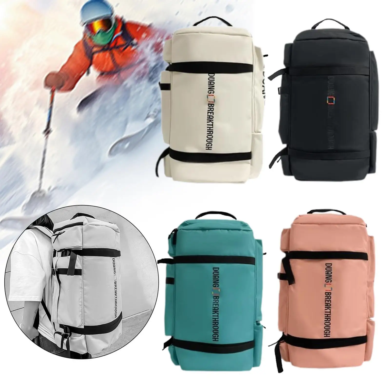 Ski Backpack, Large Oxford Cloth Multifunctional Ski Boots Storage Bag for Mountaineering Cycling Fitness
Ski Backpack, Large Oxford Cloth Multifunctional Ski Boots Storage Bag for Mountaineering Cycling Fitness