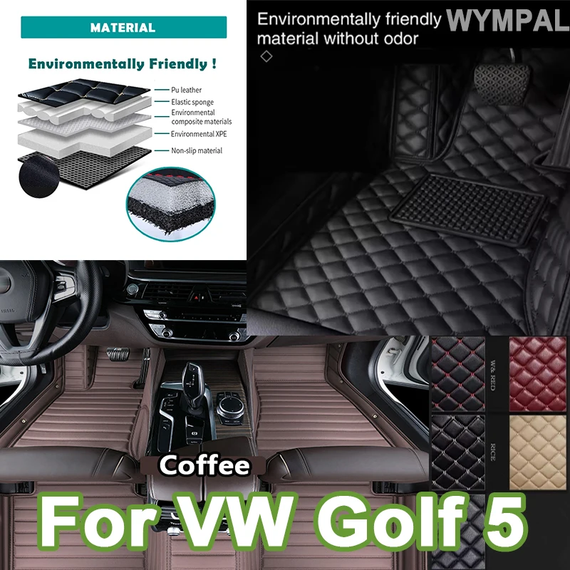 Luxury Leather Car Floor Mats Car Floor Mats For VW VW Golf 5 MK5 A5 2003~2007 Mat Auto Interior Parts Rug Carpet Pad full set
Luxury Leather Car Floor Mats Car Floor Mats For VW VW Golf 5 MK5 A5 2003~2007 Mat Auto Interior Parts Rug Carpet Pad full set