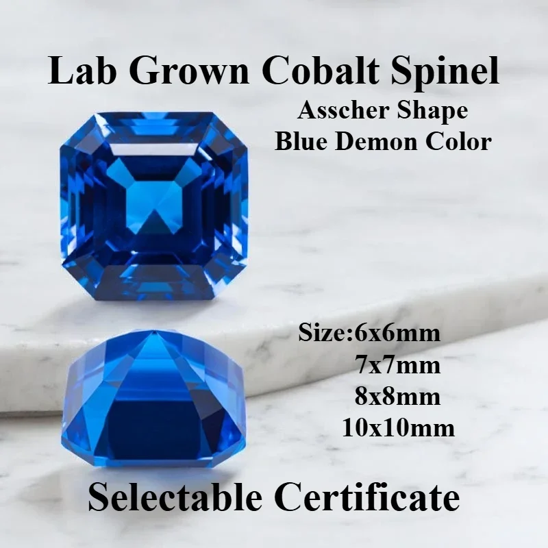 TOPLab Grown Cobalt Spinel Asscher Shape Blue Color Gemstone for DIY Ring Necklace Earrings Making Materials Selectable Certific
TOPLab Grown Cobalt Spinel Asscher Shape Blue Color Gemstone for DIY Ring Necklace Earrings Making Materials Selectable Certific