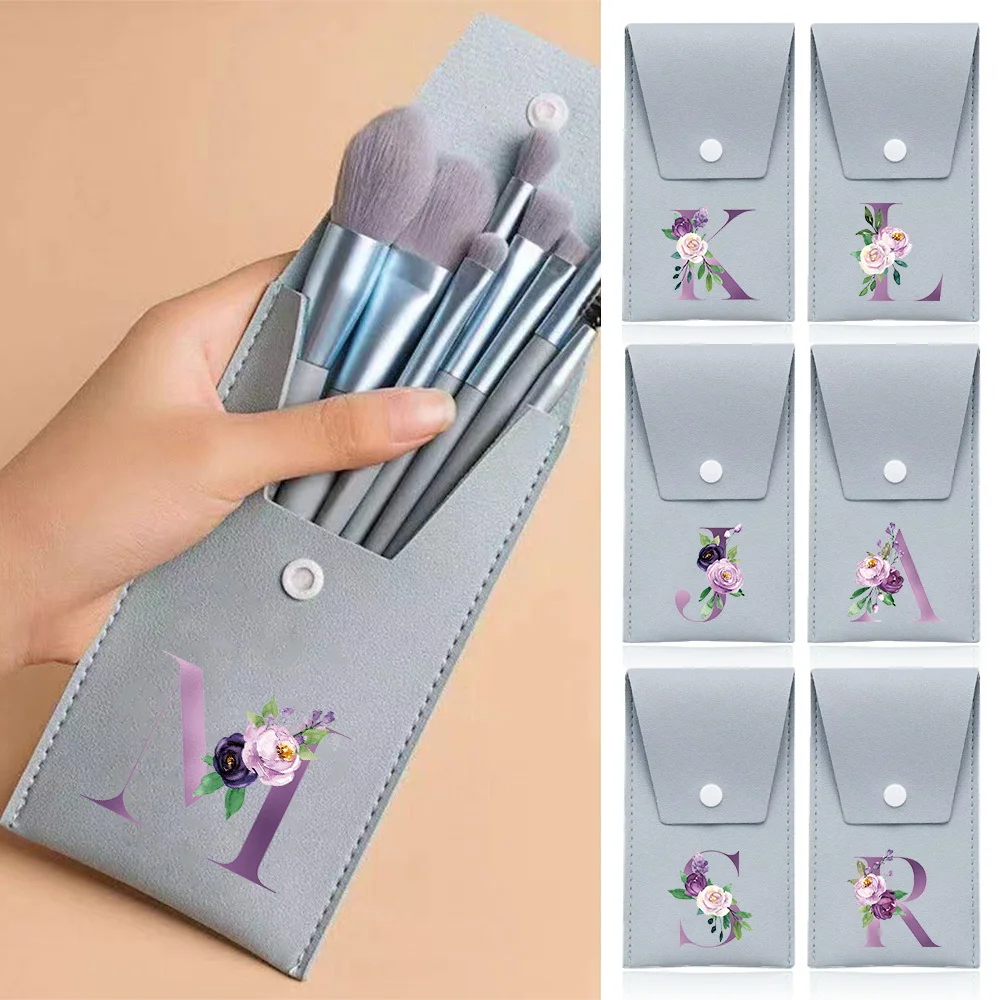 8pcs Women's Makeup Brushes with Storage Bag Travel Essentials Soft Fluffy Makeup Brushes Set Initial Name Purple Letter Pattern
8pcs Women's Makeup Brushes with Storage Bag Travel Essentials Soft Fluffy Makeup Brushes Set Initial Name Purple Letter Pattern