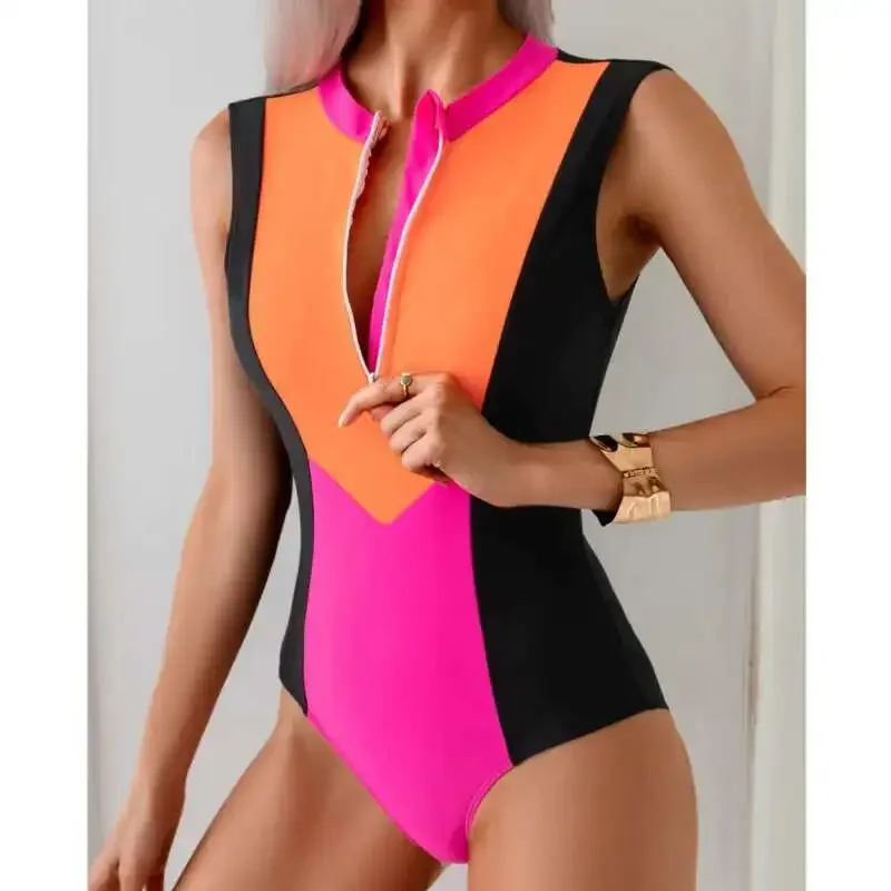 Sexy Women's Swimsuits Closed One-Piece Swimwear Sports Surfing Swimming Wear Bodysuit Bathing Suits Beachwear Pool Bather 2025
Sexy Women's Swimsuits Closed One-Piece Swimwear Sports Surfing Swimming Wear Bodysuit Bathing Suits Beachwear Pool Bather 2025