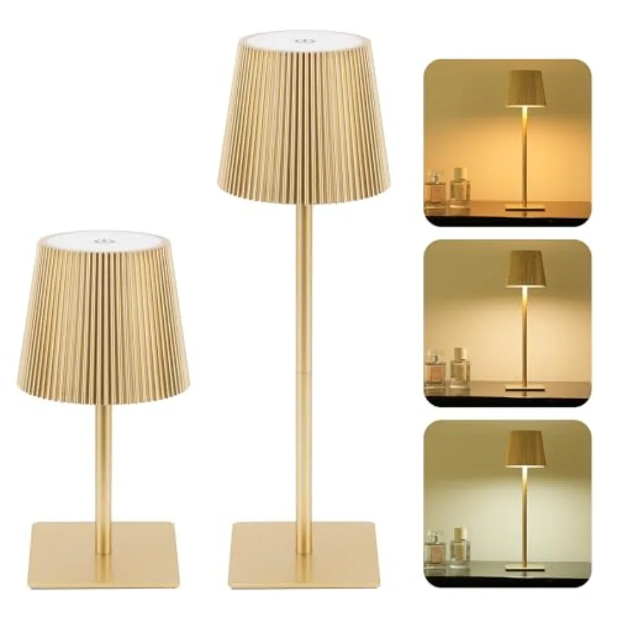 2 Pack Cordless Table Lamp, 6000mAh Rechargeable Battery Operated Desk Lamp, Two Adjustable Heights, Waterproof, Touch Control
2 Pack Cordless Table Lamp, 6000mAh Rechargeable Battery Operated Desk Lamp, Two Adjustable Heights, Waterproof, Touch Control