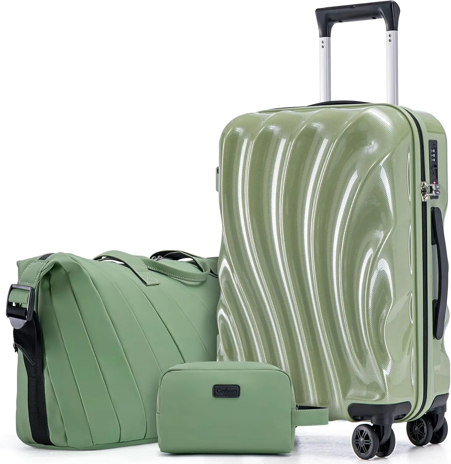 3-Piece ABS+PC Hardshell Luggage Set with Wheels, TSA Lock, Phone Holder, Lightweight Carry-On Spinner Suitcases
3-Piece ABS+PC Hardshell Luggage Set with Wheels, TSA Lock, Phone Holder, Lightweight Carry-On Spinner Suitcases